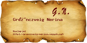 Grünczveig Nerina névjegykártya